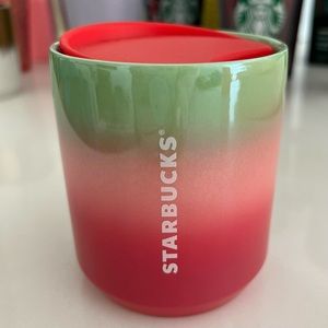 Starbucks Christmas🎄8oz Ceramic Mug BNWT ✨ Less than retail ✨ Pink Red Green